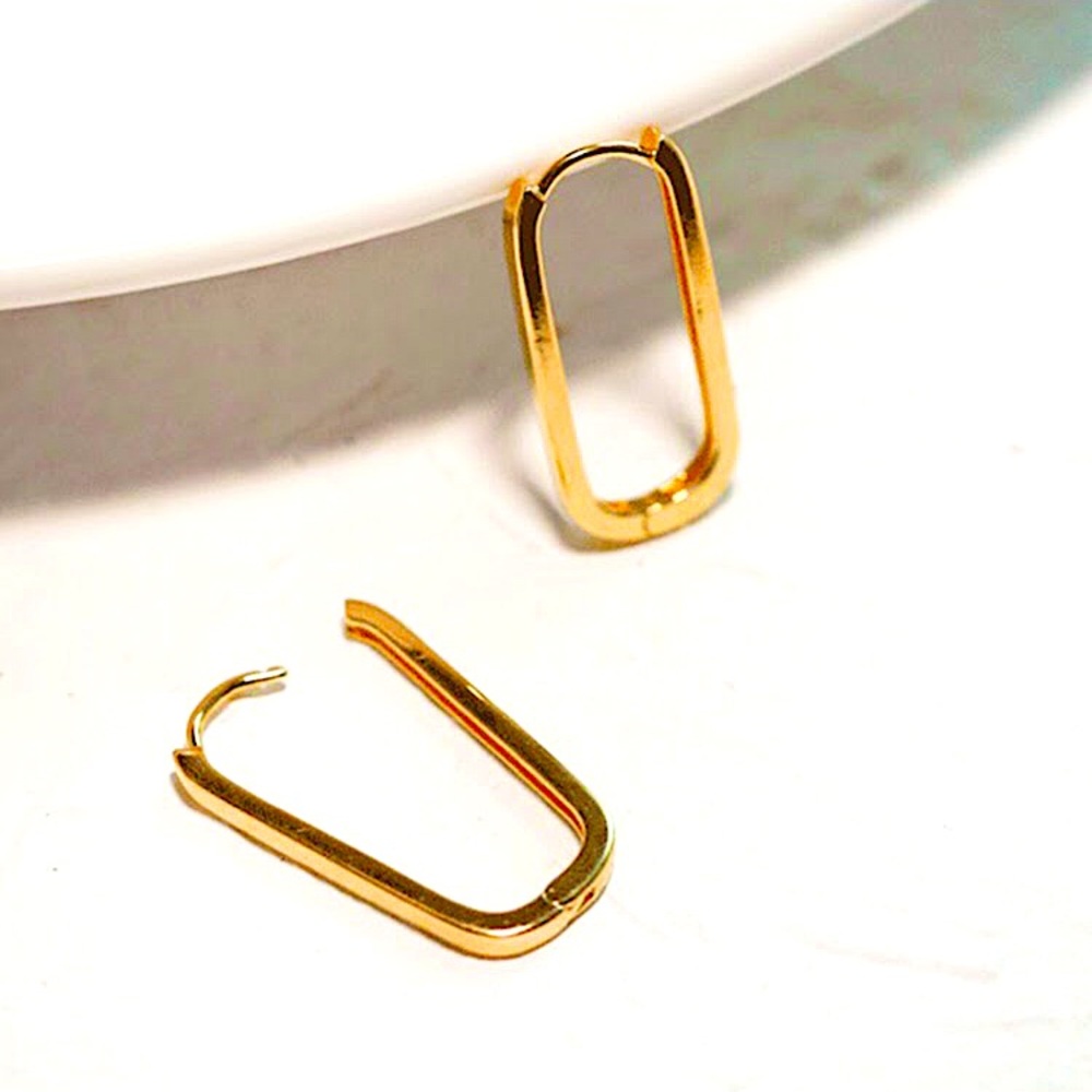 ⚜️[𝟯/$𝟭𝟴]⚜️Big Gold Chain Link Hoop Earrings NEW - Picture 3 of 6